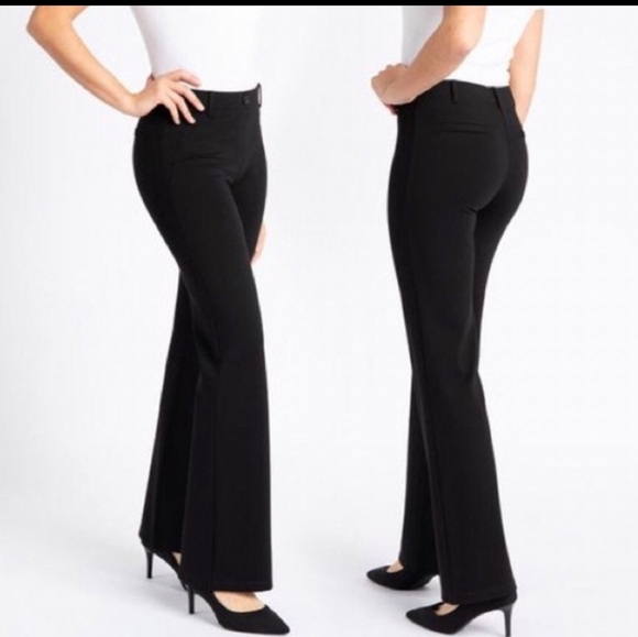 BetaBrand Elegant Black Women's Flared Pants - Picture 1 of 5